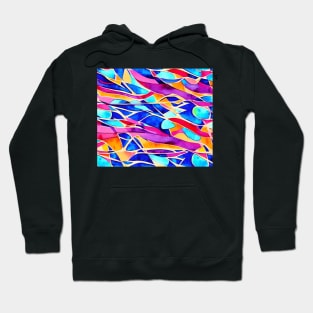 Pastel Multi-Colored Abstract Watercolor Design Hoodie